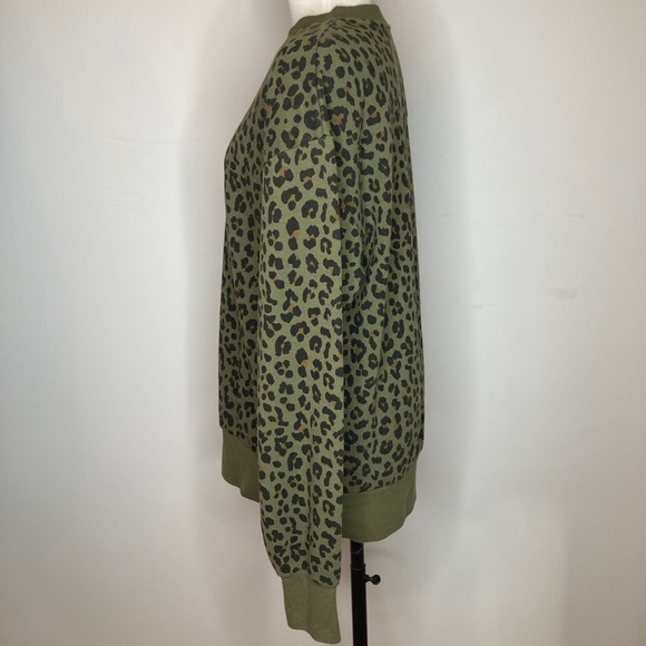DJAB green leopard print sweater SIZE MD - Picture 4 of 9